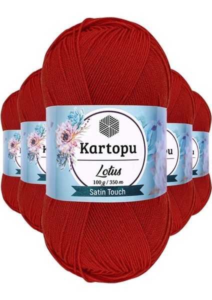 5 Adet Lotus Bikini Büstiyer Bluz Örgü Ipi K101 Nar Çiçeği