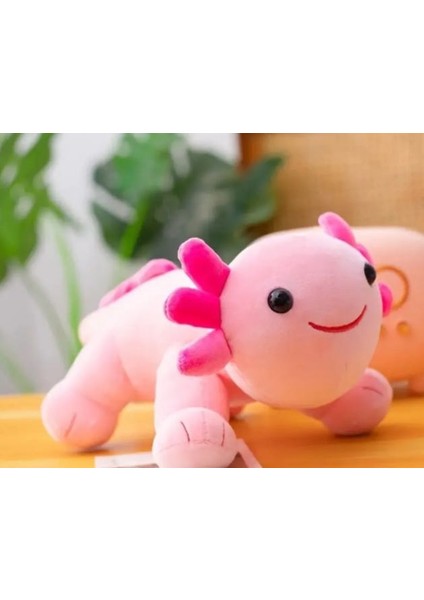 Aksolotl Semender Salamander Peluş Oyuncak Pembe 28 cm