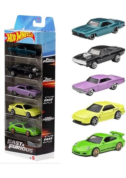 Fast & Furious Temalı Beşli Araba Seti (2025) Hızlı ve Öfkeli