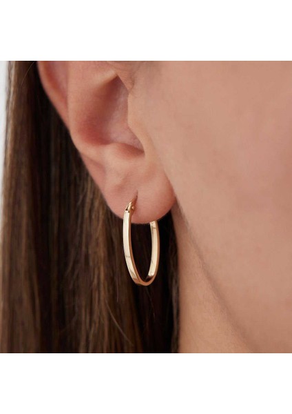 Oval Halka Küpe