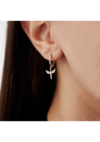 Kanatlı Kılıç Küpe