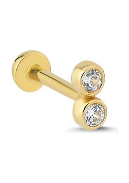 Iki Taşlı Bubble Tragus Piercing
