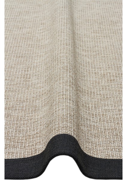 Siyah Çerçeveli Etnik Modern Desenli Poliproplen Hav Vermeyen Leke Tutmayan Kolay Temizlenen Yumuşak Makine Salon Yolluk Mutfak Halı modelleri