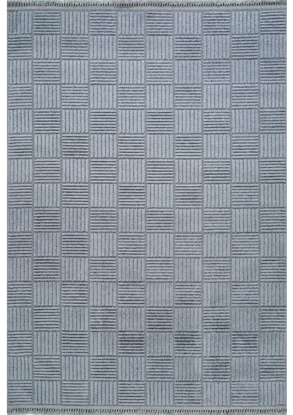 Gri Geometrik Etnik Modern Desenli Hav Vermeyen Leke Tutmayan Kolay Temizlenen Yumuşak Makine Salon Yolluk Mutfak Halı