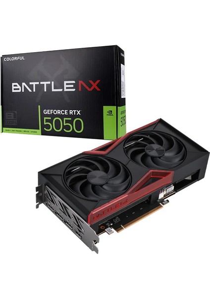 Rtx 5050 8gb Gddr6 128BIT Battle Ax Duo Gaming (Oyuncu) Ekran Kartı