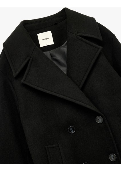 Cepli Düğmeli Kruvaze Uzun Kollu Kısa Kaşe Kaban modelleri