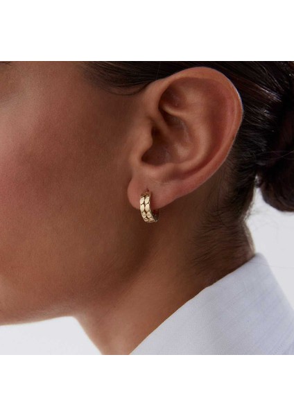 Çift Sıra Pullu Halka Küpe