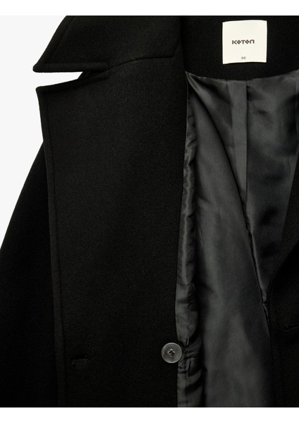 Cepli Düğmeli Kruvaze Uzun Kollu Kısa Kaşe Kaban fırsatları