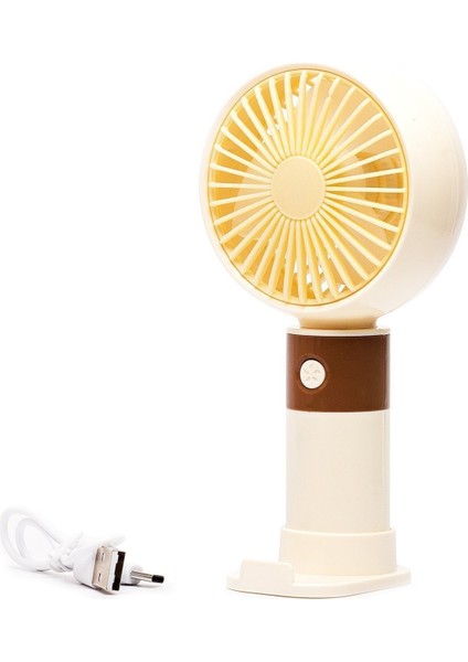 Taşınabililir Mini USB Şarjlı 3 Kademeli El Masaüstü Vantilatör Fan Soğutucu YM88214 fırsatları