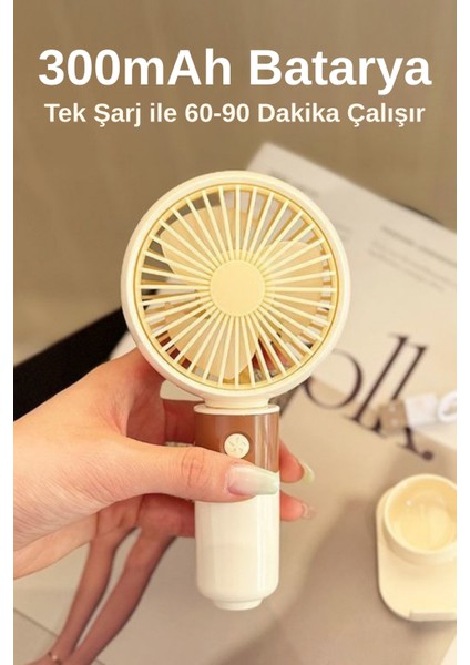 Taşınabililir Mini USB Şarjlı 3 Kademeli El Masaüstü Vantilatör Fan Soğutucu YM88214 indirimleri