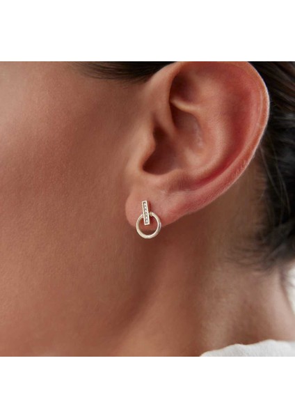 Taşlı Çubuk Daire Küpe