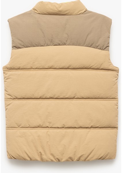 Dik Yaka Kolsuz Fermuarlı Cepli Şişme Yelek fiyatları