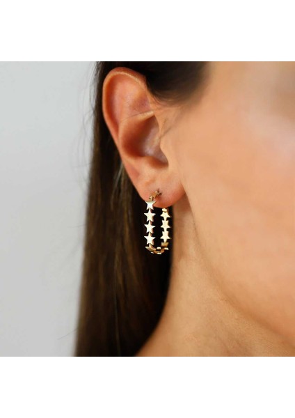 Yıldızlı Model Küpe