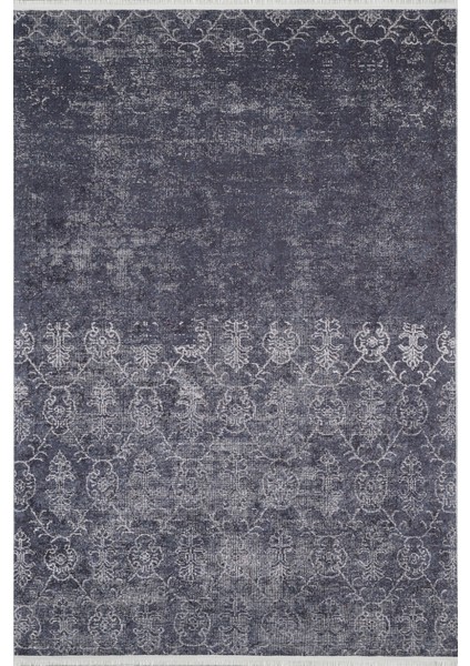 Kujawski Gri Göbekli Etnik Modern Desenli Makinada Yıkanabilir Hav Toz Vermez Leke Tutmayan Kaymaz Taban Dijital Makine Baskı Salon Yolluk Mutfak Halı