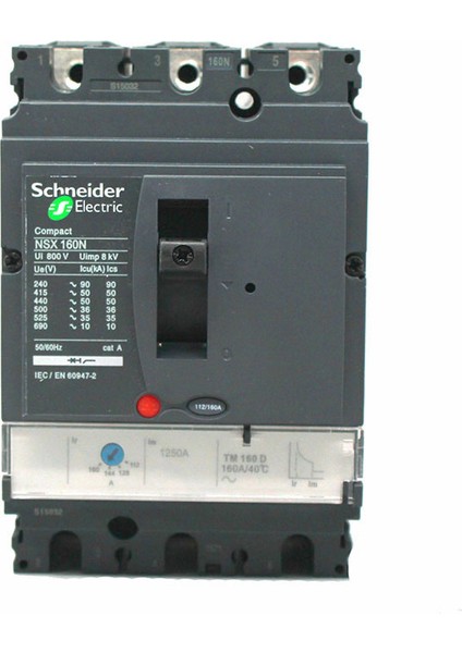 NSX160N-125A(LV430841) ,3-FAZ/125A/50KA Kompakt Şalter