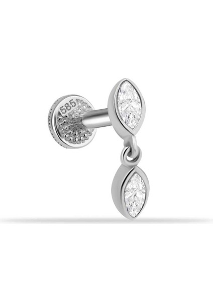 Stardrop Damla Taş Sallantılı Minimal Tragus Piercing