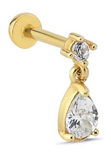 Tektaş Ucunda Damla Tragus Piercing