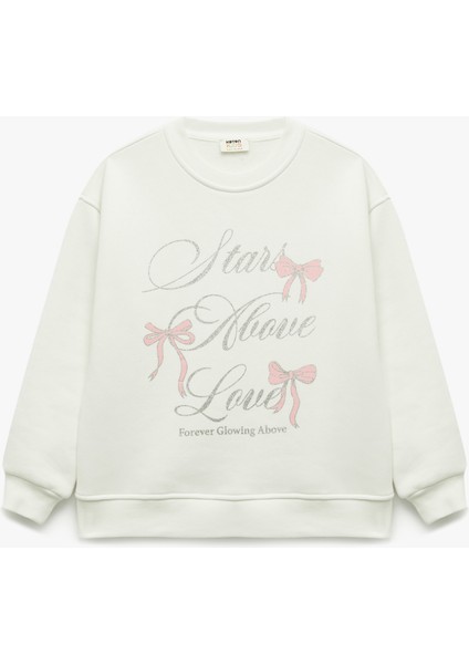 Şardonlu Uzun Kollu Bisiklet Yaka Sweatshirt modelleri