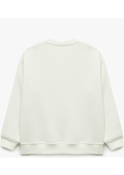 Şardonlu Uzun Kollu Bisiklet Yaka Sweatshirt fırsatları