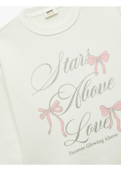 Şardonlu Uzun Kollu Bisiklet Yaka Sweatshirt indirimleri