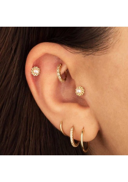 Yapraklı Inci Tragus Piercing