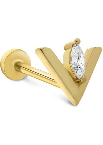 V Markiz Taş Tragus Piercing