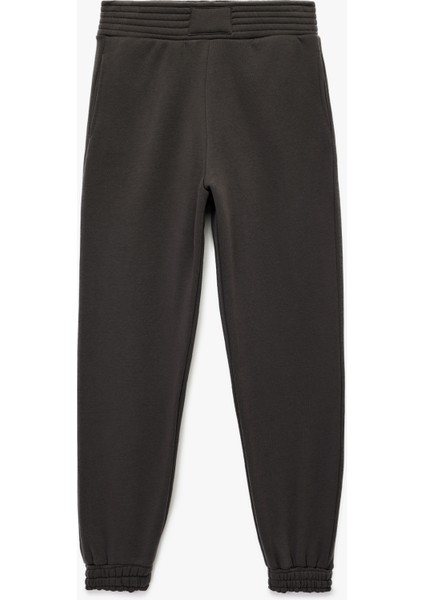 Yüksek Bel Rahat Kalıp Cepli Jogger Eşofman Altı