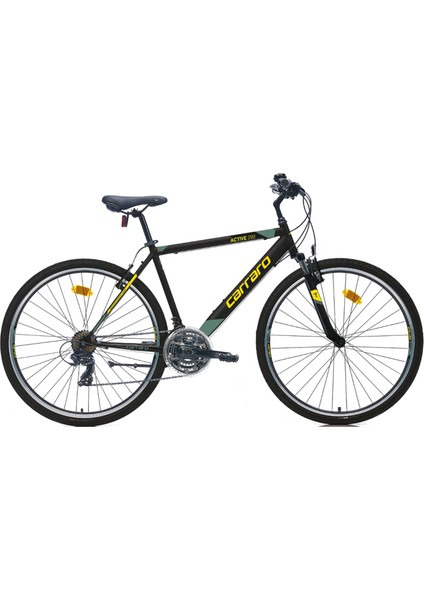 Active 290 V - 28 Jant 16'' Kadro Şehir Bisikleti - Mat Siyah / Sarı Koyu Yeşil