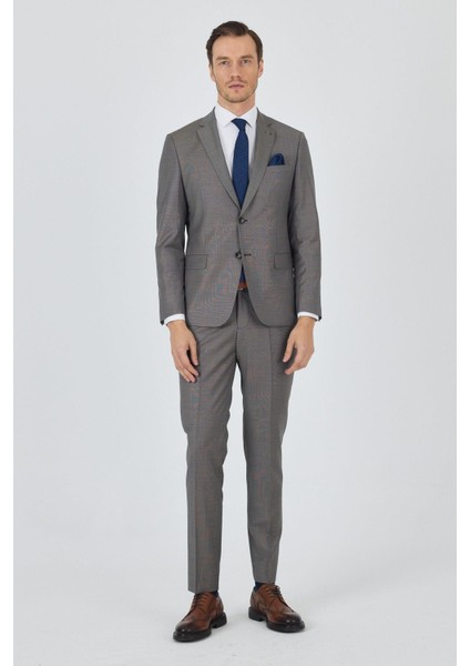 Lacivert Mono Yaka Düz 2 Düğme Classic Yünlü Slim Fit Takım Elbise 1001250175 fiyatları