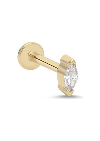 Beyaz Taşlı Tragus Piercing