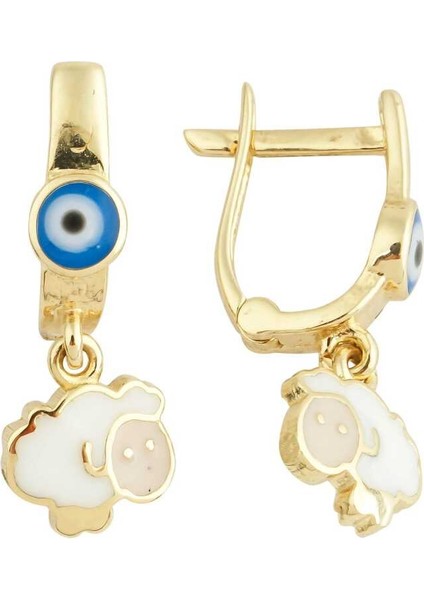 Sallantılı Gözlü Koyun Çocuk Küpesi