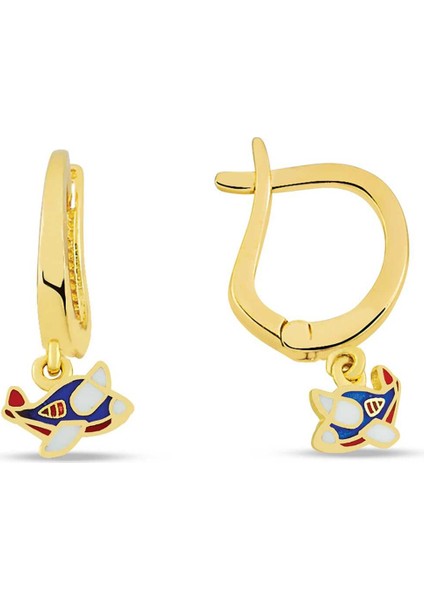 Sallantılı Uçak Çocuk Küpesi