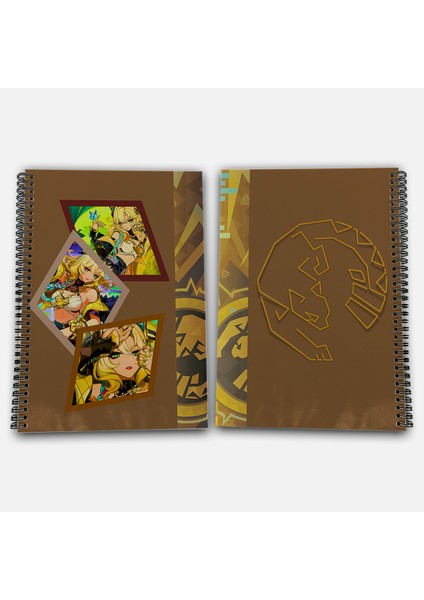 Genshin Impact Xilonen Çizgisiz A4 Okul Defteri 72 Yaprak