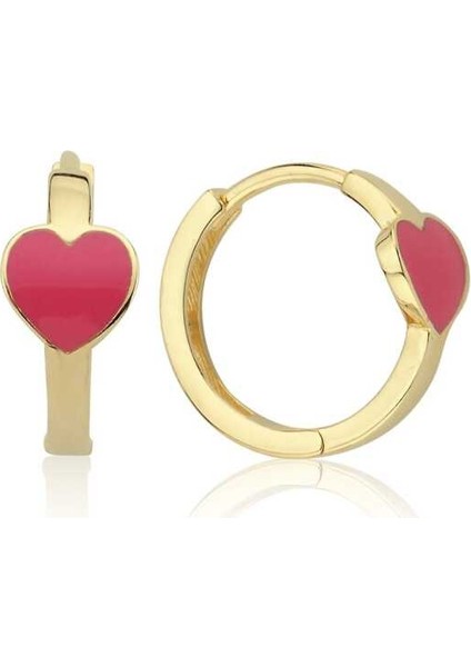 Kalp Halka Çocuk Küpesi