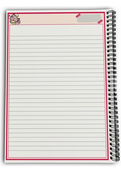 Genshin Impact Varesa Çizgili A4 Okul Defteri 72 Yaprak