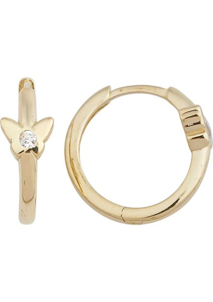 Taşlı Kelebek Çocuk Küpesi