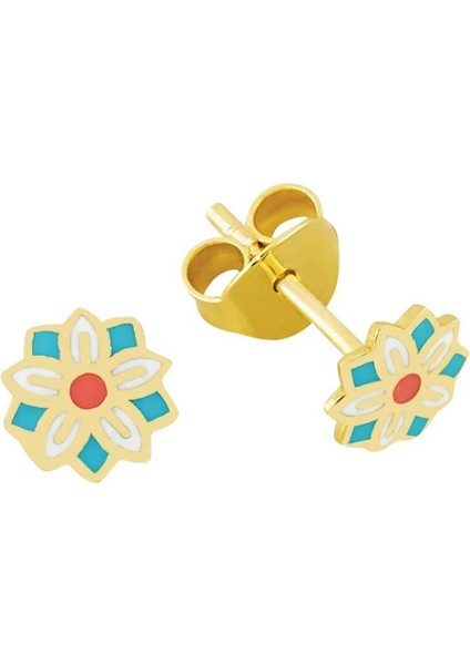 Renkli Çiçek Çocuk Küpesi