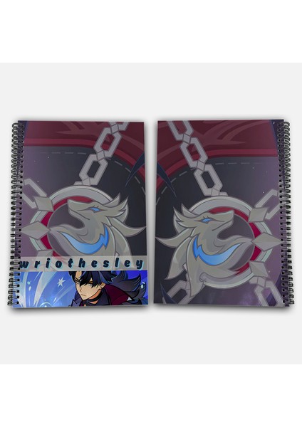 Genshin Impact Wriothesley Kareli A4 Okul Defteri 72 Yaprak