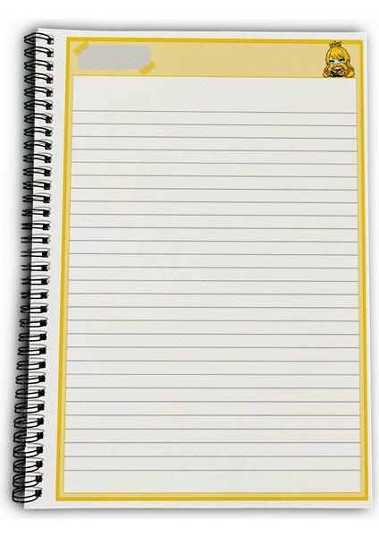 Genshin Impact Navia Çizgili A4 Okul Defteri 72 Yaprak indirimleri