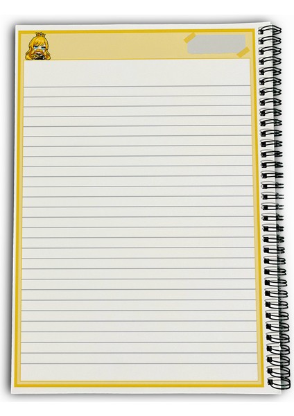 Genshin Impact Navia Çizgili A4 Okul Defteri 72 Yaprak