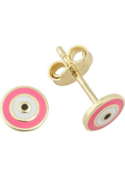 Pembe Göz Çocuk Küpesi