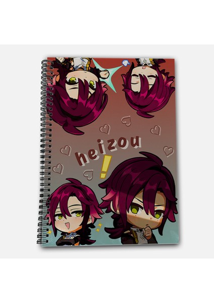 Genshin Impact Heizou Çizgili A4 Okul Defteri 72 Yaprak fiyatları