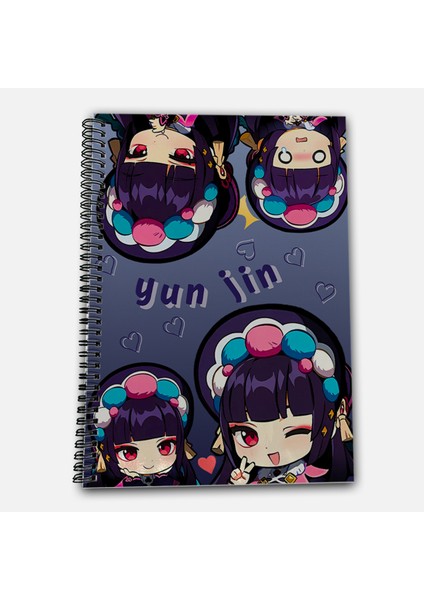Genshin Impact Yun Jin Çizgili A4 Okul Defteri 72 Yaprak fiyatları
