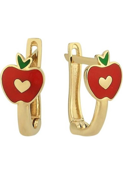 Kalpli Elma Çocuk Küpesi