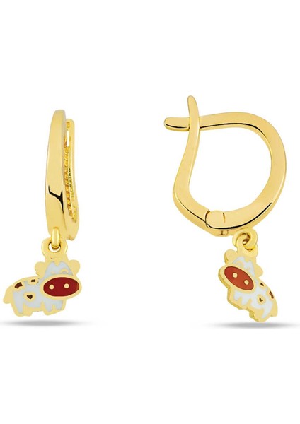 Sallantılı Inek Çocuk Küpesi