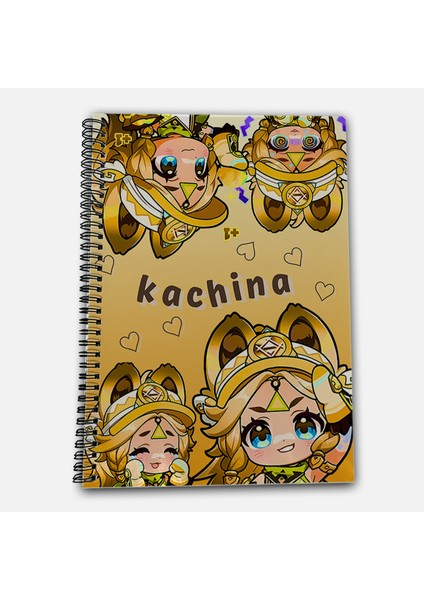 Genshin Impact Kachina Çizgili A4 Okul Defteri 72 Yaprak fiyatları