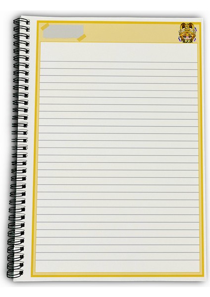 Genshin Impact Kachina Çizgili A4 Okul Defteri 72 Yaprak indirimleri