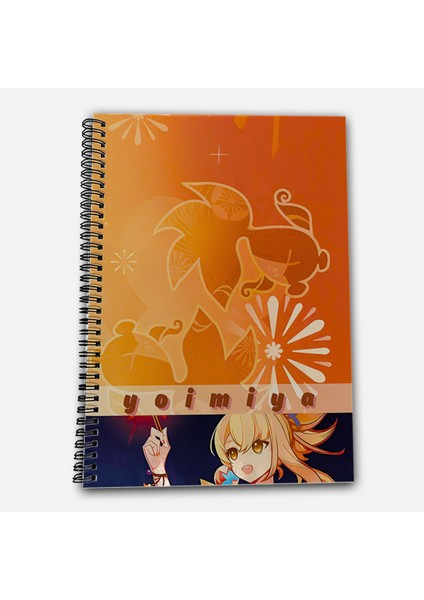 Genshin Impact Yoimiya Kareli A4 Okul Defteri 72 Yaprak fiyatları