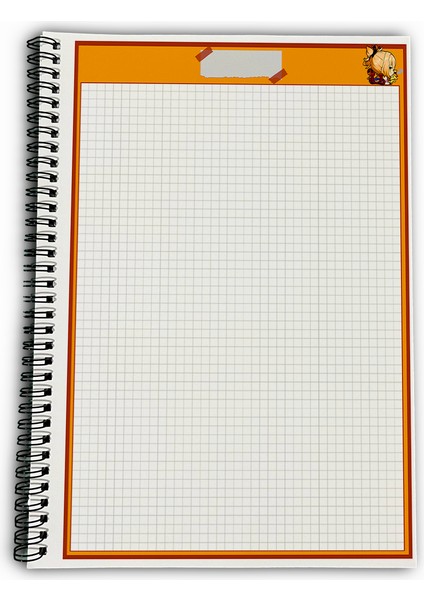 Genshin Impact Yoimiya Kareli A4 Okul Defteri 72 Yaprak indirimleri