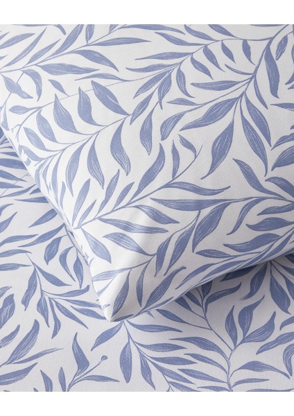 Leaf Dream Kolay Ütülenir Tek Kişilik Nevresim Takımı 160X220 cm Mavi indirimleri